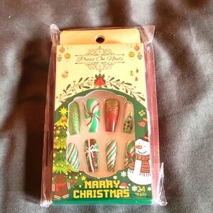 Makeup Christmas Press on Nails